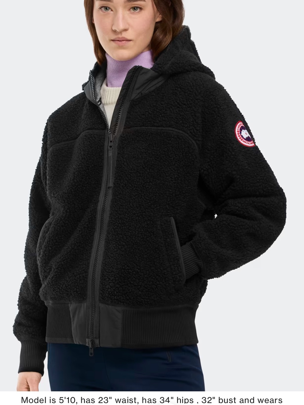 Canada Goose Black Simcoe Oversized Hoodie Kind High Pile Fleece
